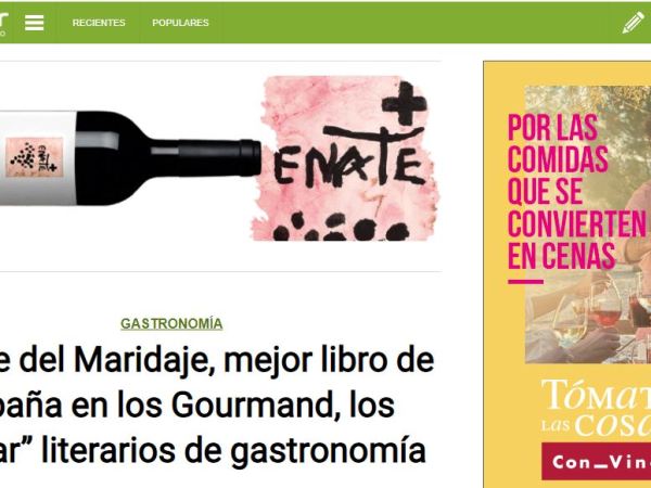 El Arte del Maridaje, mejor libro de España en los Gourmand, los “Oscar” literarios de gastronomía