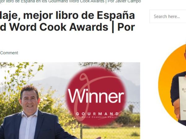 El arte del Maridaje, mejor libro de España en los Gourmand Word Cook Awards en ELESCRITOR.ES